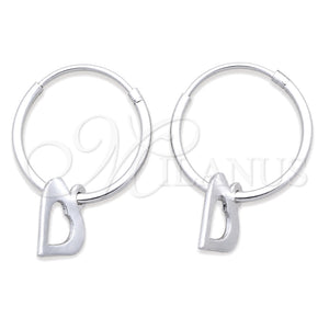 Argolla Pequeña 02.401.0022.15 Plata Rodinada, Diseño de Corazón, Pulido, Tono Plateado