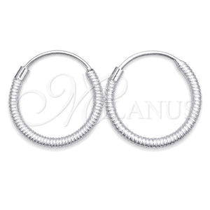Argolla Pequeña 02.401.0028.12 Plata Rodinada, Diseño de Torcido, Diamantado, Tono Plateado