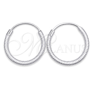 Argolla Pequeña 02.401.0028.12 Plata Rodinada, Diseño de Torcido, Diamantado, Tono Plateado
