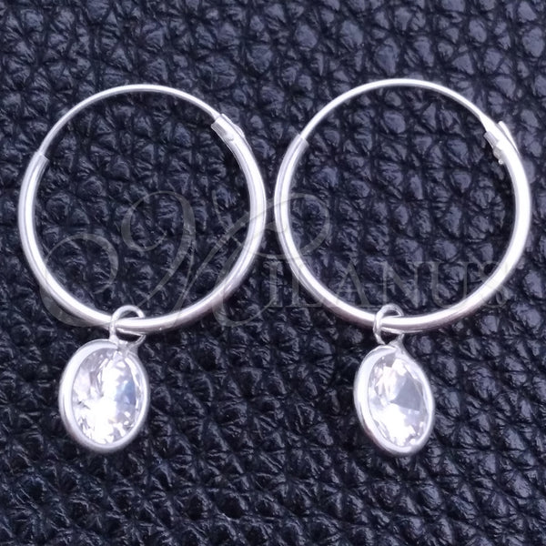 Argolla Pequeña 02.401.0039.15 Plata Rodinada, con Zirconia Cubica Blanca, Pulido, Tono Plateado