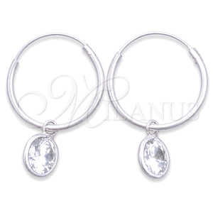 Argolla Pequeña 02.401.0039.15 Plata Rodinada, con Zirconia Cubica Blanca, Pulido, Tono Plateado
