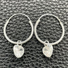 Argolla Pequeña 02.401.0040.15 Plata Rodinada, Diseño de Corazón, con Zirconia Cubica Blanca, Pulido, Tono Plateado