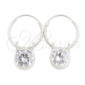 Argolla Pequeña 02.401.0045.15 Plata Rodinada, con Zirconia Cubica Blanca, Pulido, Tono Plateado