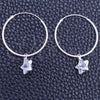 Argolla Pequeña 02.401.0048.25 Plata Rodinada, Diseño de Estrella, con Zirconia Cubica Blanca, Pulido, Tono Plateado