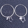 Argolla Pequeña 02.401.0049.25 Plata Rodinada, Diseño de Estrella, con Zirconia Cubica Blanca, Pulido, Tono Plateado