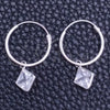 Argolla Pequeña 02.401.0053.15 Plata Rodinada, con Zirconia Cubica Blanca, Pulido, Tono Plateado