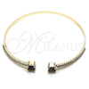 Aro Individual 07.193.0017.5 Oro Laminado, con Amatista Zirconia Cubica and Blanca Cristal, Pulido, Tono Dorado (02 MM Thickness, One size fits all)