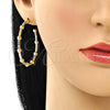 Arete Dormilona 02.210.0744.1 Oro Laminado, con Multicolor Micro Pave, Pulido, Tono Dorado