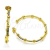 Arete Dormilona 02.210.0744.1 Oro Laminado, con Multicolor Micro Pave, Pulido, Tono Dorado