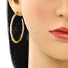 Arete Dormilona 02.210.0745 Oro Laminado, con Blanca Zirconia Cubica, Pulido, Tono Dorado