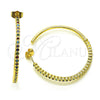 Arete Dormilona 02.210.0745.1 Oro Laminado, con Multicolor Zirconia Cubica, Pulido, Tono Dorado