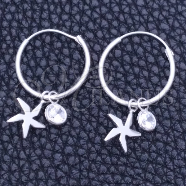 Argolla Pequeña 02.402.0014.15 Plata Rodinada, Diseño de Flor, con Zirconia Cubica Blanca, Pulido, Tono Plateado