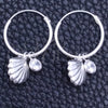 Argolla Pequeña 02.402.0016.15 Plata Rodinada, Diseño de Concha, con Zirconia Cubica Blanca, Pulido, Tono Plateado