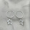 Argolla Pequeña 02.402.0021.15 Plata Rodinada, Diseño de Estrella, Pulido, Tono Plateado