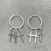 Argolla Pequeña 02.402.0024.15 Plata Rodinada, Diseño de Cruz, Pulido, Tono Plateado