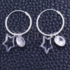 Argolla Pequeña 02.402.0030.15 Plata Rodinada, Diseño de Estrella, con Zirconia Cubica Blanca, Pulido, Tono Plateado