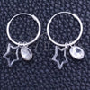 Argolla Pequeña 02.402.0030.15 Plata Rodinada, Diseño de Estrella, con Zirconia Cubica Blanca, Pulido, Tono Plateado