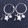 Argolla Pequeña 02.402.0031.15 Plata Rodinada, Diseño de Estrella y Cruz, con Zirconia Cubica Blanca, Pulido, Tono Plateado