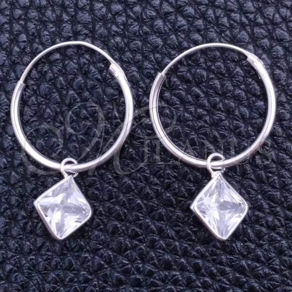 Argolla Pequeña 02.402.0036.15 Plata Rodinada, con Zirconia Cubica Blanca, Pulido, Tono Plateado