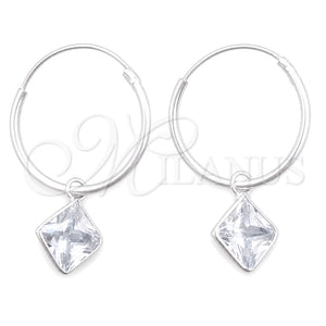 Argolla Pequeña 02.402.0036.15 Plata Rodinada, con Zirconia Cubica Blanca, Pulido, Tono Plateado
