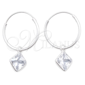 Argolla Pequeña 02.402.0036.15 Plata Rodinada, con Zirconia Cubica Blanca, Pulido, Tono Plateado