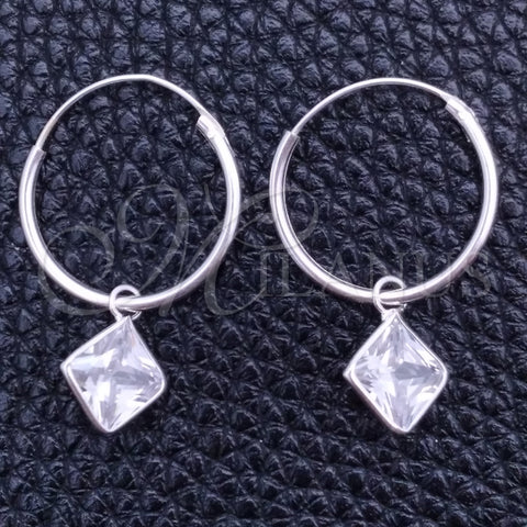 Argolla Pequeña 02.402.0036.15 Plata Rodinada, con Zirconia Cubica Blanca, Pulido, Tono Plateado
