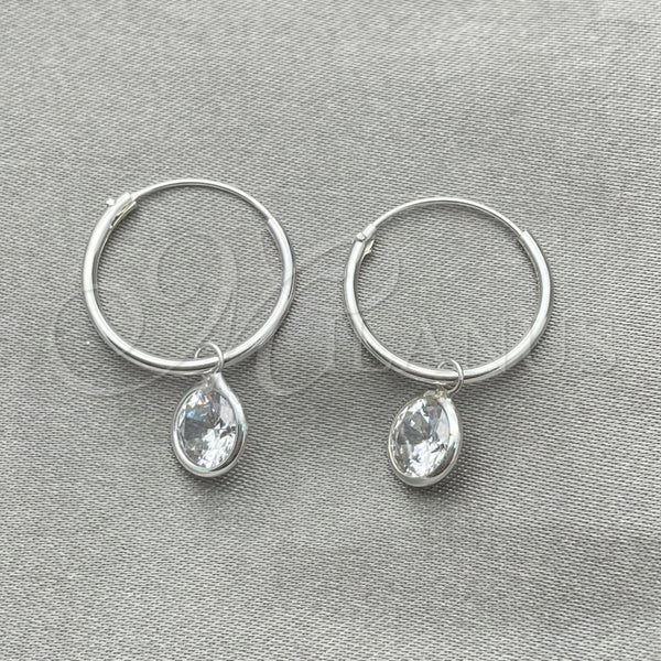 Argolla Pequeña 02.402.0038.15 Plata Rodinada, con Zirconia Cubica Blanca, Pulido, Tono Plateado