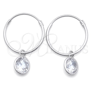 Argolla Pequeña 02.402.0038.15 Plata Rodinada, con Zirconia Cubica Blanca, Pulido, Tono Plateado