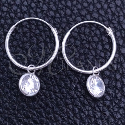 Argolla Pequeña 02.402.0038.15 Plata Rodinada, con Zirconia Cubica Blanca, Pulido, Tono Plateado