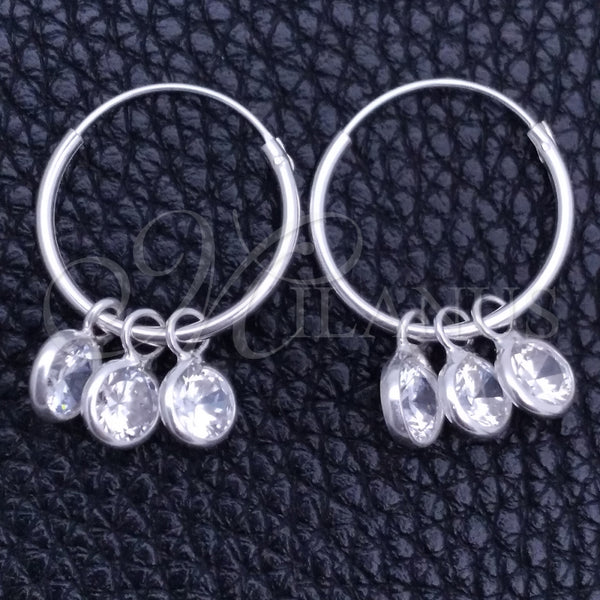 Argolla Pequeña 02.402.0040.15 Plata Rodinada, con Zirconia Cubica Blanca, Pulido, Tono Plateado