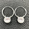 Argolla Pequeña 02.402.0041.15 Plata Rodinada, Diseño de Bola, con Zirconia Cubica Blanca, Pulido, Tono Plateado