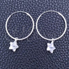 Argolla Pequeña 02.402.0044.25 Plata Rodinada, Diseño de Estrella, con Zirconia Cubica Blanca, Pulido, Tono Plateado