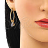 Argolla Pequeña 02.63.2749.1.25 Oro Laminado, Diseño de Ojo Griego, Resinado Azul, Tono Dorado