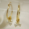 Argolla Pequeña 02.63.2750.25 Oro Laminado, con Marfil Perla, Pulido, Tono Dorado
