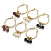 Argolla Pequeña 02.63.2751.25 Oro Laminado, con Onix Negro Goldstone Venturina, Pulido, Tono Dorado