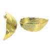 Arete Dormilona 02.213.0404 Oro Laminado, Diseño de Oja, Pulido, Tono Dorado