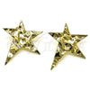 Arete Dormilona 02.213.0406 Oro Laminado, Diseño de Estrella, Pulido, Tono Dorado