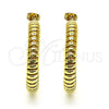 Arete Dormilona 02.213.0413.35 Oro Laminado, Diseño de Espiral, Pulido, Tono Dorado
