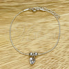 Pulsera Bolo Ajustable 03.402.0010.07 Plata Rodinada, Diseño de Corazón y Bola, con Zirconia Cubica Blanca, Pulido, Tono Plateado (Grosor 02 MM, 7 Pulgadas de Largo)