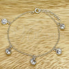 Pulsera Bolo Ajustable 03.402.0011.07 Plata Rodinada, Diseño de Bola, con Zirconia Cubica Blanca, Pulido, Tono Plateado (Grosor 02 MM, 7 Pulgadas de Largo)