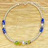 Pulsera Bolo Ajustable 03.402.0027.07 Plata Rodinada, Diseño de Bola y Ojo Griego, con Cristal Topacio Azul, Pulido, Tono Plateado (Grosor 02 MM, 7 Pulgadas de Largo)