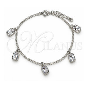 Pulsera Elegante 03.401.0001.07 Plata Rodinada, Pulido, Tono Plateado (Grosor 02 MM, 7 Pulgadas de Largo)