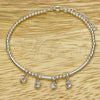 Pulsera Elegante 03.401.0016.07 Plata Rodinada, Diseño de Bola, con Zirconia Cubica Blanca, Pulido, Tono Plateado (Grosor 02 MM, 7 Pulgadas de Largo)