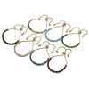 Pulsera Bolo Ajustable 03.341.0186.3.10 Oro Laminado, Diseño de Baguette, con Verde Zirconia Cubica, Pulido, Tono Dorado (01 MM Thickness, 10 Inches Length)