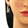 Argolla Mediana 02.210.0751.30 Oro Laminado, Diseño de Cubana, Pulido, Tono Dorado