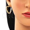 Argolla Mediana 02.210.0761.30 Oro Laminado, Diseño de Corazón, Pulido, Tono Dorado