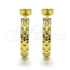 Argolla Mediana 02.210.0761.30 Oro Laminado, Diseño de Corazón, Pulido, Tono Dorado