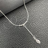 Gargantilla Elegante 04.401.0004.18 Plata Rodinada, Diseño de Snake y Bola, con Zirconia Cubica Blanca, Pulido, Tono Plateado (Grosor 02 MM, 18 Pulgadas de Largo)