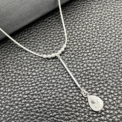 Gargantilla Elegante 04.401.0005.18 Plata Rodinada, Diseño de Snake y Bola, con Zirconia Cubica Blanca, Pulido, Tono Plateado (Grosor 02 MM, 18 Pulgadas de Largo)