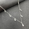 Gargantilla Elegante 04.402.0004.18 Plata Rodinada, Diseño de Rolo y Bola, con Zirconia Cubica Blanca, Pulido, Tono Plateado (Grosor 06 MM, 18 Pulgadas de Largo)